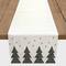 90" Christmas Tree Snow Twill Table Runner